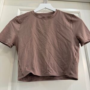 Lululemon Wundermost Ultra Soft Nulu Crewneck Cropped T-shirt, Medium